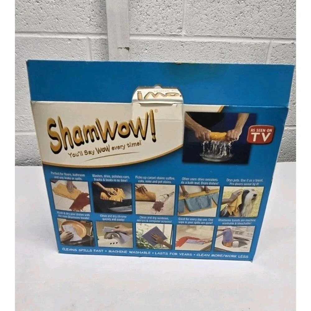 ORIGINAL ShamWow! AS SEEN ON TV 4 Large Towels 4 Mini Towels NOS